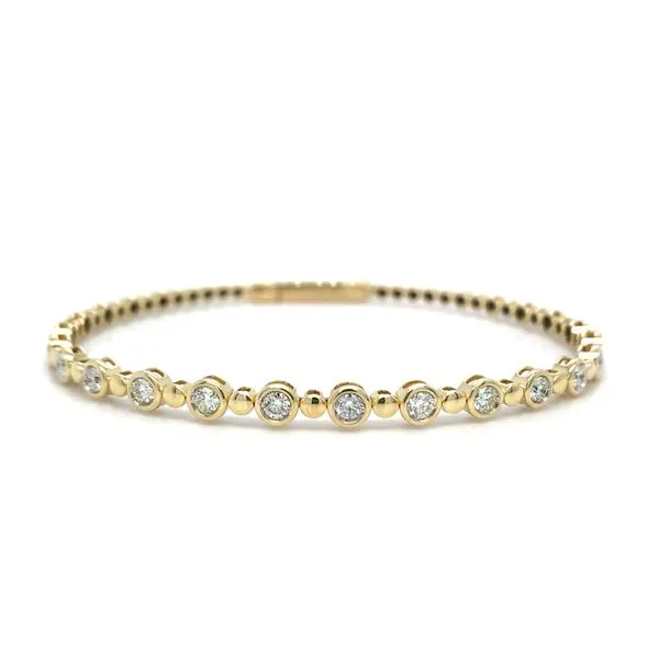 Diamond Bezel Flexible Bangle Bracelet Hingham Jewelers Hingham, MA