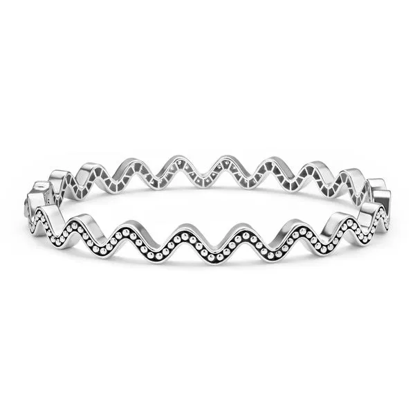 Caviar Spark Wave Diamond Bangle Bracelet Image 3 Hingham Jewelers Hingham, MA