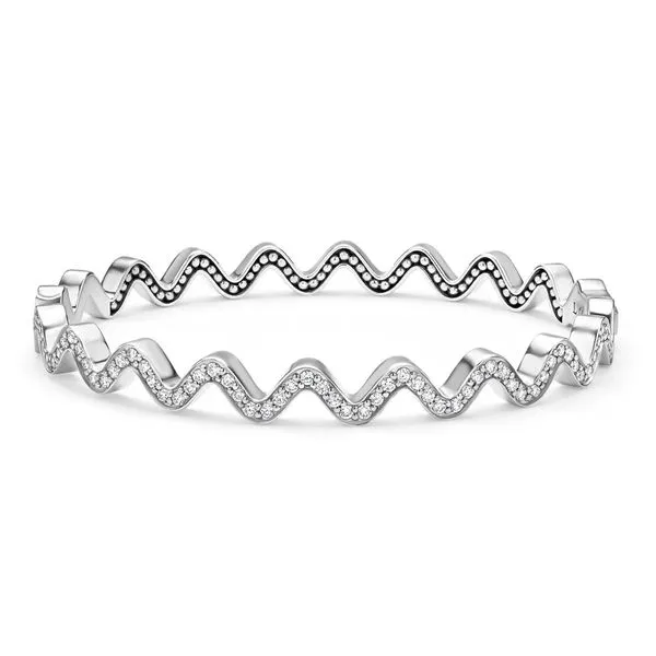 Caviar Spark Wave Diamond Bangle Bracelet Hingham Jewelers Hingham, MA