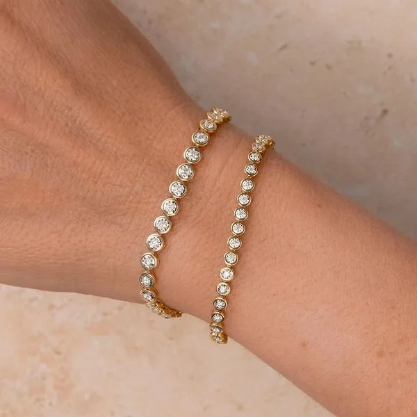 Diamond Bezel Set Tennis Bracelet Image 2 Hingham Jewelers Hingham, MA