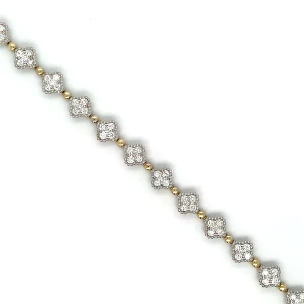 Diamond Clover Tennis Bracelet Image 2 Hingham Jewelers Hingham, MA
