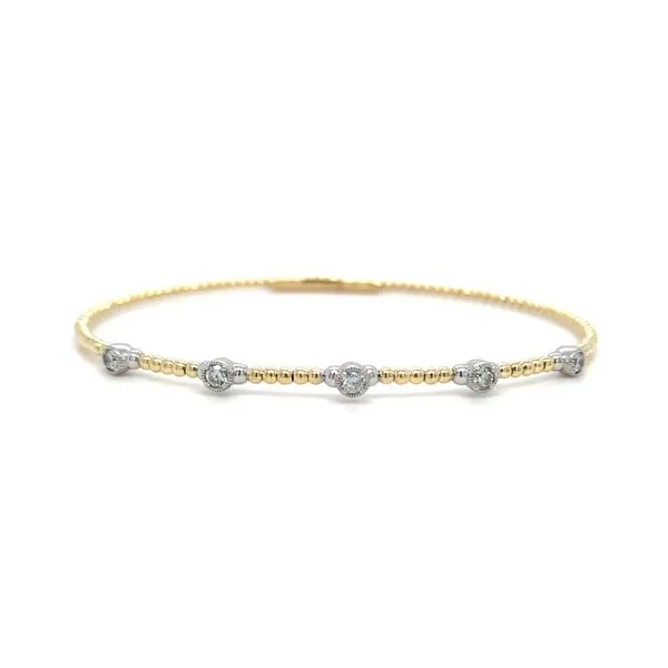 Diamond Station Bangle Bracelet Hingham Jewelers Hingham, MA