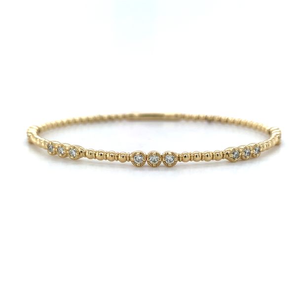 Diamond Station Flexible Bangle Bracelet Hingham Jewelers Hingham, MA