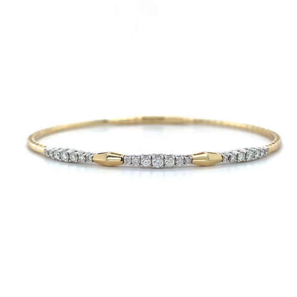 Graduated Diamond Station Flexible Bangle Bracelet Hingham Jewelers Hingham, MA