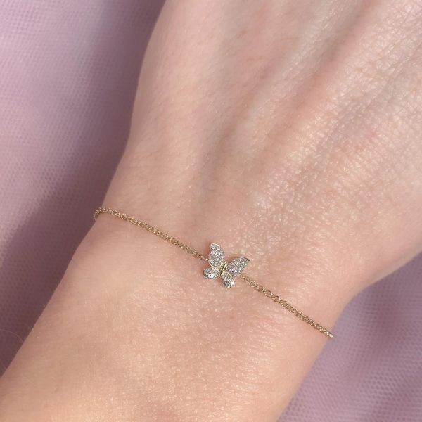 Diamond Pave Butterfly Bracelet Image 2 Hingham Jewelers Hingham, MA