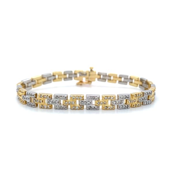 Estate Diamond Pave Panther Link Tennis Bracelet Hingham Jewelers Hingham, MA