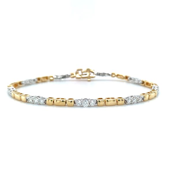 Two-Tone Diamond Line Bracelet Hingham Jewelers Hingham, MA