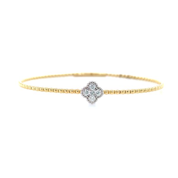 Diamond Clover Flexible Bangle Bracelet Hingham Jewelers Hingham, MA