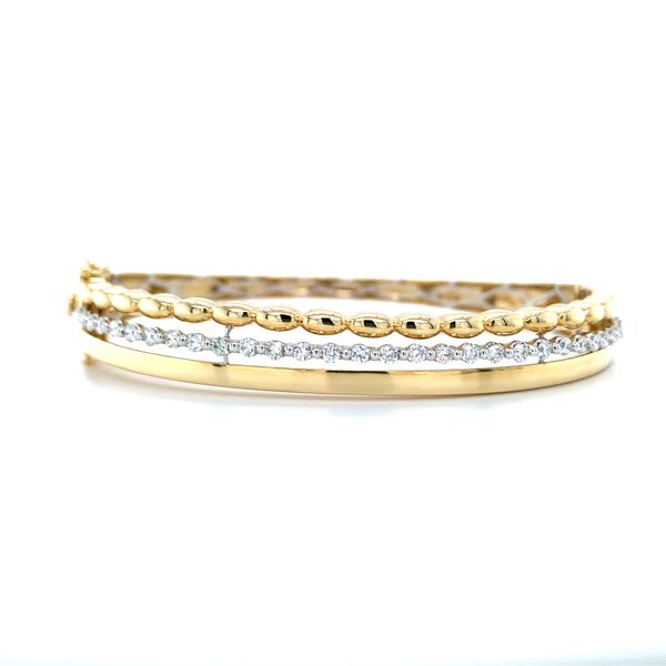 Multi-Row Diamond Bangle Bracelet Hingham Jewelers Hingham, MA