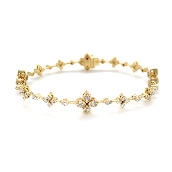 Love In Verona Pave Diamond Alternating Flowers Bracelet Hingham Jewelers Hingham, MA
