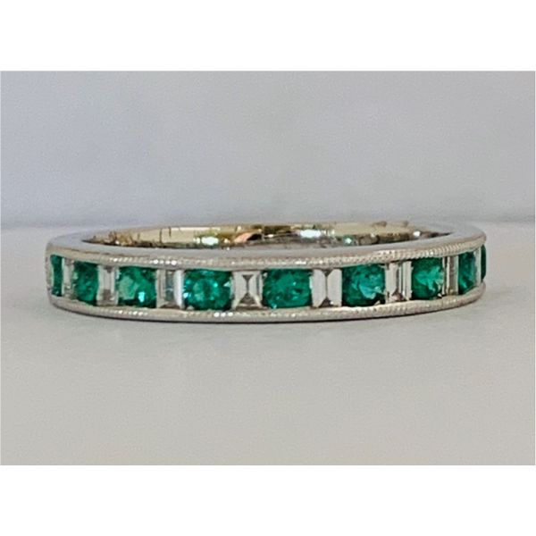 Emerald and Diamond Band Hingham Jewelers Hingham, MA