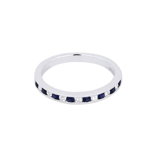 Diamond + Sapphire Stackable Ring Hingham Jewelers Hingham, MA