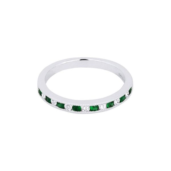 Emerald + Diamond Ring Hingham Jewelers Hingham, MA
