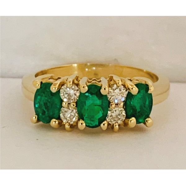Oval Emerald & Diamond Ring Hingham Jewelers Hingham, MA