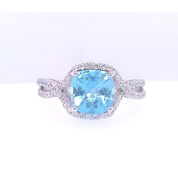 Blue Zircon Statement Ring Hingham Jewelers Hingham, MA