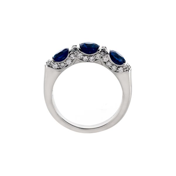 Sapphire and Diamond Ring Image 2 Hingham Jewelers Hingham, MA