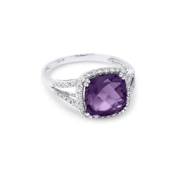 Amethyst Halo Ring Hingham Jewelers Hingham, MA