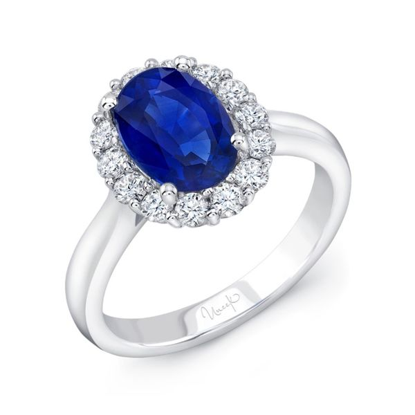 Oval Sapphire Halo Ring Hingham Jewelers Hingham, MA