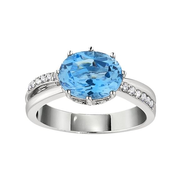 Blue Topaz Diamond Accent Ring Hingham Jewelers Hingham, MA