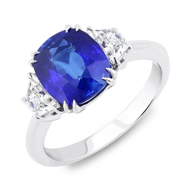 Sapphire Three-Stone Ring Hingham Jewelers Hingham, MA
