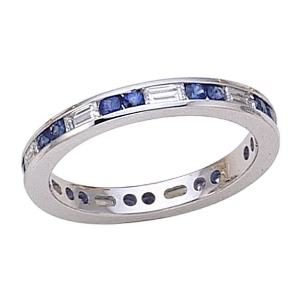 Sapphire and Diamond Band Hingham Jewelers Hingham, MA