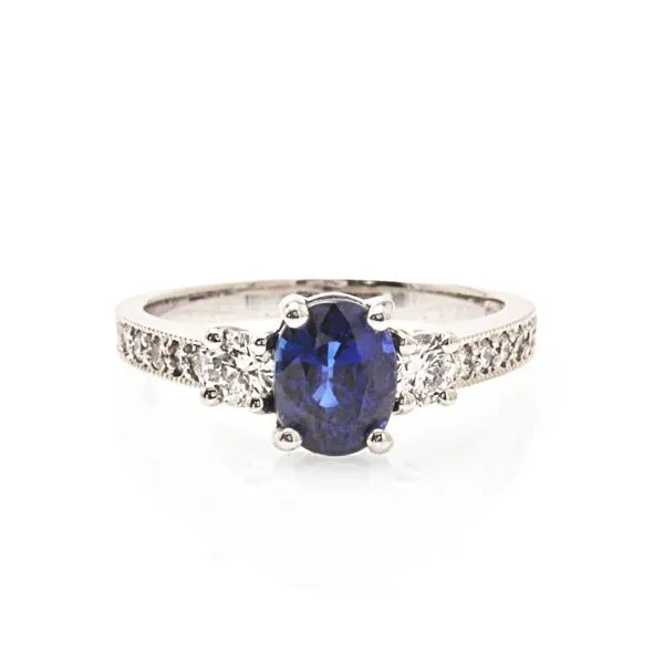 Accented Sapphire Ring Hingham Jewelers Hingham, MA