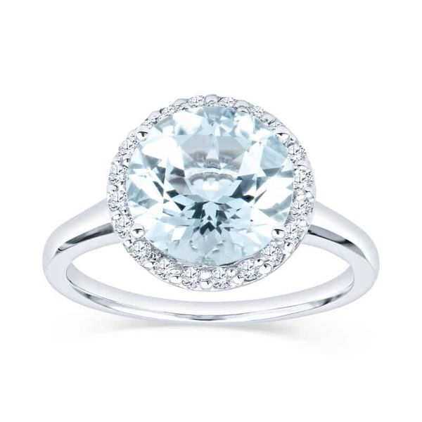 Aquamarine & Diamond Ring Hingham Jewelers Hingham, MA