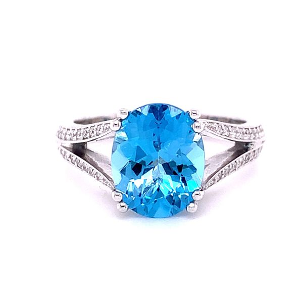 Oval Blue Topaz Ring Hingham Jewelers Hingham, MA