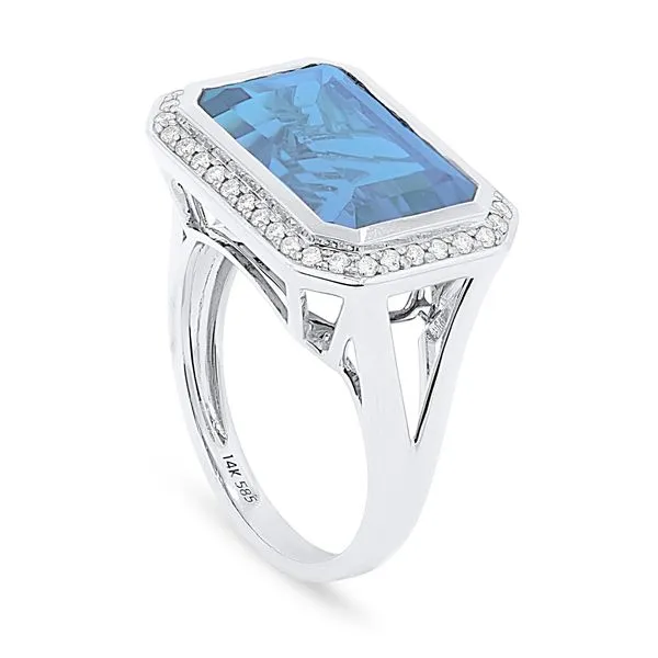 East-West Blue Topaz Ring Hingham Jewelers Hingham, MA