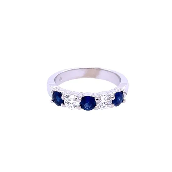 Sapphire and Diamond Band Hingham Jewelers Hingham, MA