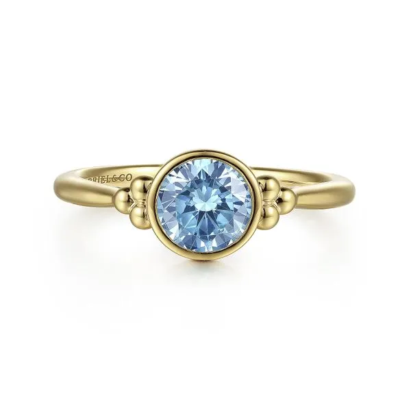 Blue Topaz Bead Accent Ring Hingham Jewelers Hingham, MA
