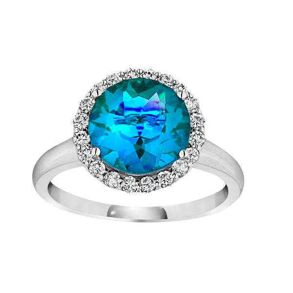Blue Topaz & Diamond Ring Hingham Jewelers Hingham, MA