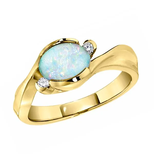 Opal Bypass Ring