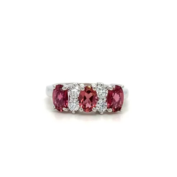 Pink Tourmaline Ring with Diamond Accents Hingham Jewelers Hingham, MA