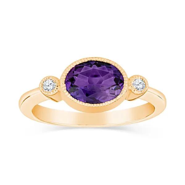 Amethyst Ring with Diamond Accents Hingham Jewelers Hingham, MA