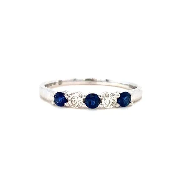 Sapphire and Diamond Stackable Ring