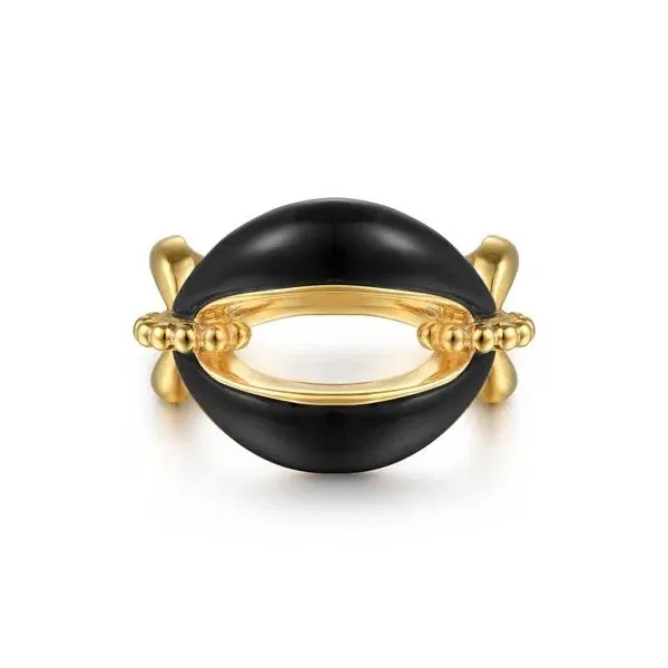 Black Onyx Link Chain Ring Hingham Jewelers Hingham, MA