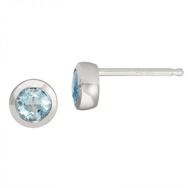 Blue Topaz Studs Hingham Jewelers Hingham, MA