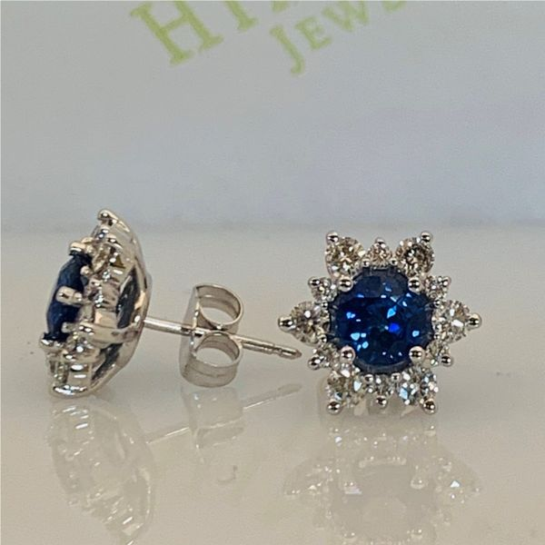 Sapphire and Diamond Studs Hingham Jewelers Hingham, MA