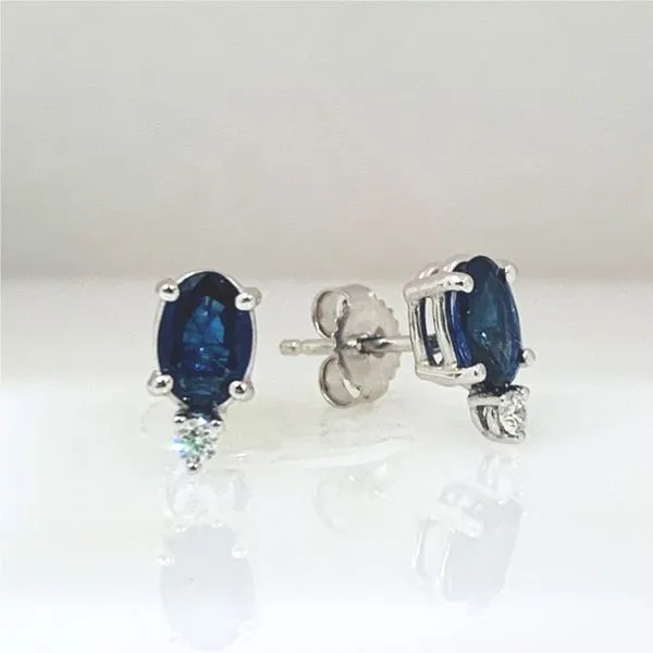 Accented Oval Sapphire Stud Earrings Hingham Jewelers Hingham, MA