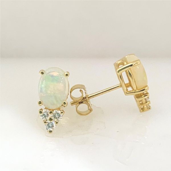 Accented Opal Stud Earrings Hingham Jewelers Hingham, MA
