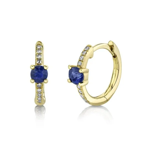 Sapphire Huggie Hoops Hingham Jewelers Hingham, MA