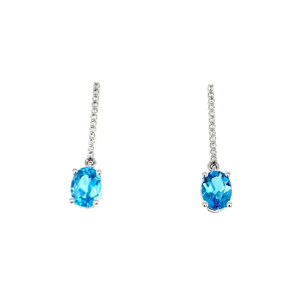 Blue Topaz Drop Dangle Earrings Hingham Jewelers Hingham, MA