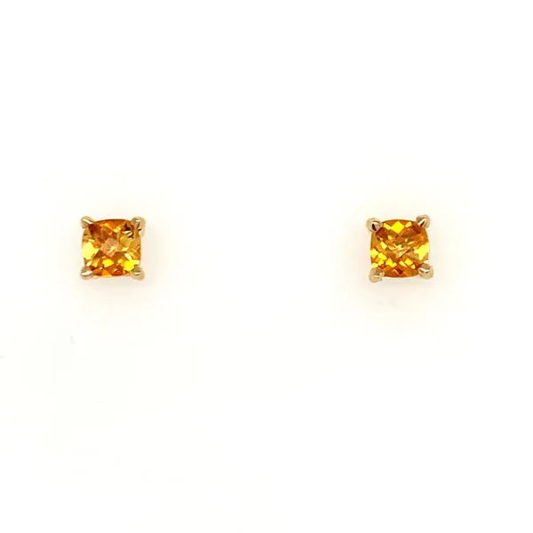 Cushion Citrine Stud Earrings Hingham Jewelers Hingham, MA