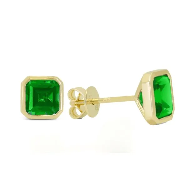 Created Emerald Stud Earrings Hingham Jewelers Hingham, MA
