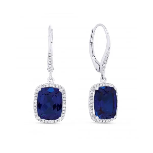 Created Sapphire Drop Dangles Hingham Jewelers Hingham, MA