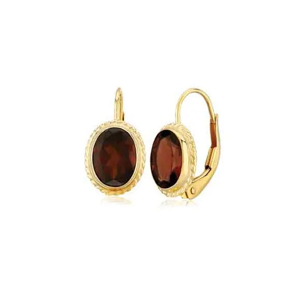 Garnet Leverback Drop Earrings Hingham Jewelers Hingham, MA