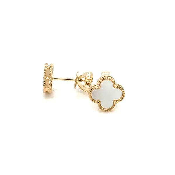 Mother of Pearl Clover Stud Earrings Hingham Jewelers Hingham, MA