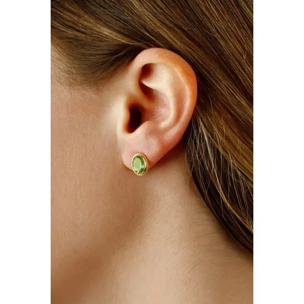 Peridot Stud Earrings