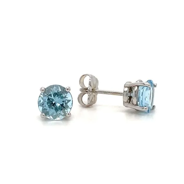 Aquamarine Stud Earrings